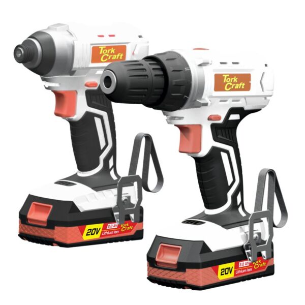 TC20002.jpg DRILL & IMPACT DRIVER TWIN PACK 20V 2 X 2.0AH BAT STD CHARG CARRY BAG