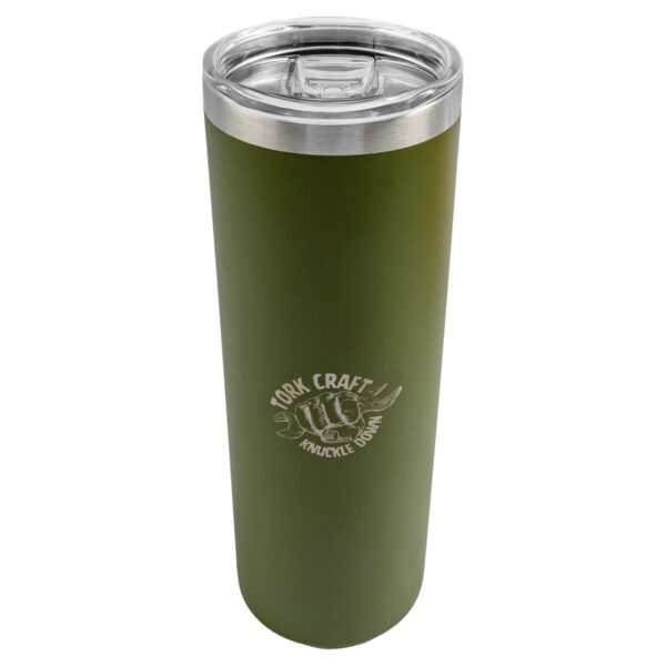 TC20MERCH001.jpg TORK CRAFT STAINLESS STEEL SKINNY TUMBLER C/W STRAW CAMO GREEN