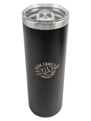TORK CRAFT STAINLESS STEEL SKINNY TUMBLER C/W STRAW BLACK