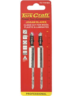 T-SHANK JIGSAW BLADE CLEAN CUT WOOD/LAMINAT 2.5MM 10TPI 100MM 2PC