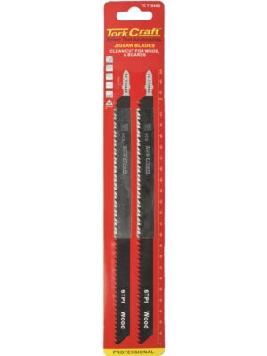 T-SHANK JIG SAW BLADE SOFTWOOD/CHIP/PLY/FIRBRE 4.0MM 6TPI 250MM 2PC