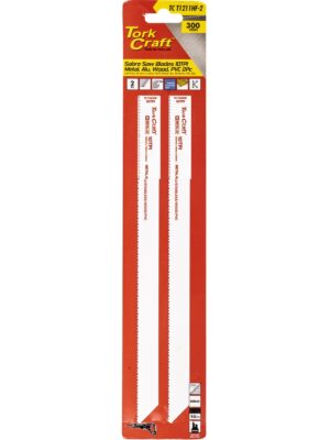 SABRE SAW BLADE 300 X 2.5MM 10TPI WOOD, METAL, PVC,Al 2PC