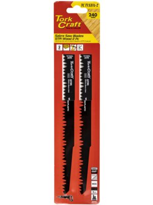 SABRE SAW BLADE 240 X 5MM 5TPI WOOD 2PC