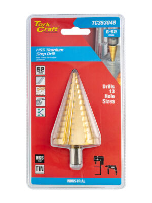 STEP DRILL HSS 6-52MM M2 CARDED