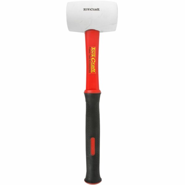 TC613450.jpg HAMMER RUBBER MALLET 450G (16OZ) FIBREGLASS HANDLE WHITE NON-MARKING