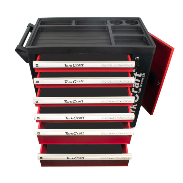 TC620060.jpg TORK CRAFT 6 DRAWER TOOL TROLLEY CABINET ON CASTORS EMPTY