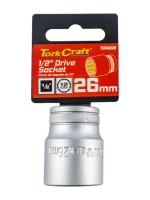 SOCKET 26MM X 41.8MM 1/2' DRIVE CRV 12 POINT