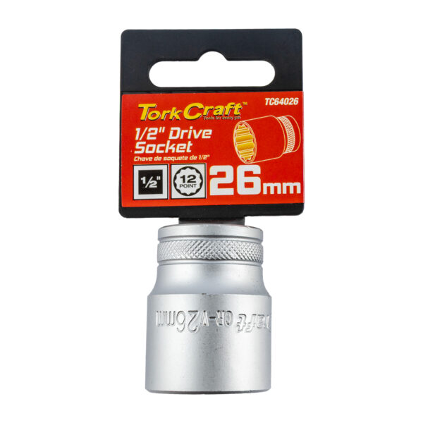 TC64026.jpg SOCKET 26MM X 41.8MM 1/2' DRIVE CRV 12 POINT