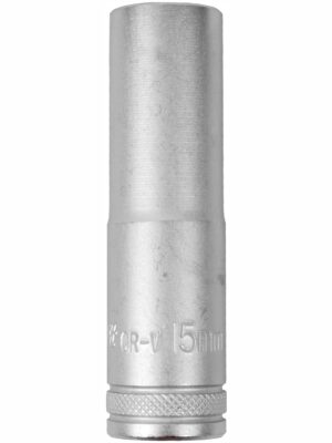 SOCKET 15MM 1/2' DR DEEP SOCKET CRV 12 POINT