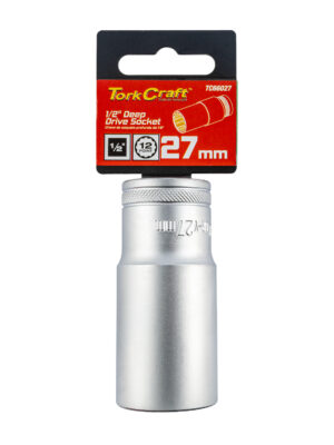 SOCKET 27MM 1/2' DR DEEP SOCKET CRV 12 POINT