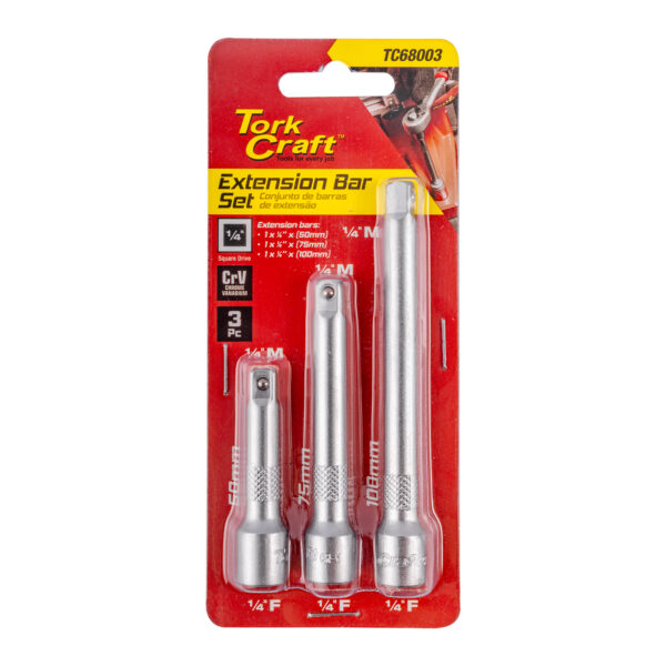 TC68003.jpg EXTENTION BAR 3PC SET 1/4' 50/75/100MM