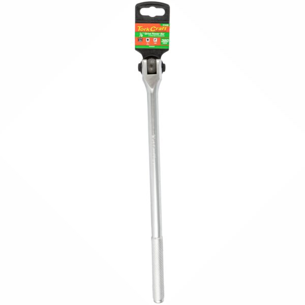 POWER BAR 1/2'M DRIVE 380MM SWIVEL HEAD STEEL HANDLE SOCKET