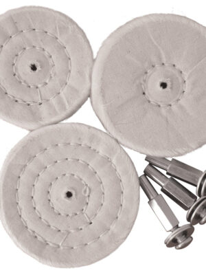 SONY DSC 3 PCE WHITE BUFF SET ALL PORTABLE DRILLS