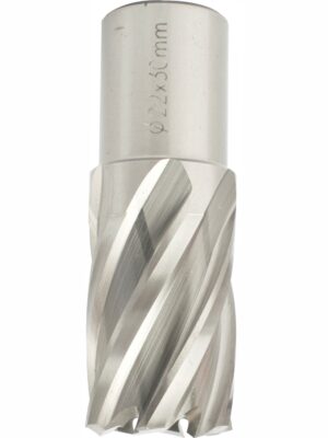TCAC022-1.jpg ANNULAR HOLE CUTTER HSS 22 X 30MM WELD SHANK 19.05MM