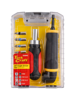 ANGLE DRIVE 1/4' MF W/RATCHET DRIVER 6PC BITS