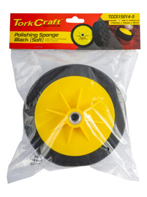 TCCS15014-5.jpg COMPOUNDING SPONGE 150MM X M14 BLACK WAFFLE SOFT