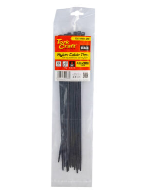TCCT48300-25B.jpg NYLON CABLE TIES 4.8MM X 300MM BLACK 25PC