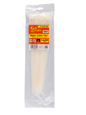TCCT48300-50W.jpg NYLON CABLE TIES 4.8MM X 300MM WHITE 50PC