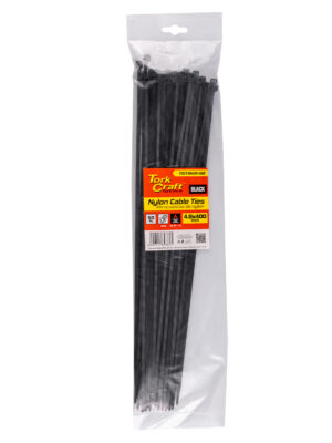 NYLON CABLE TIES 4.8MM X 400MM BLACK 50PC