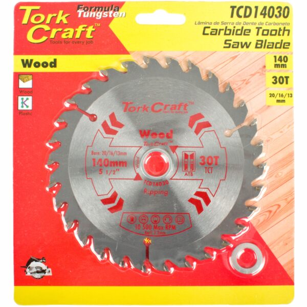 TCD14030.jpg BLADE TCT 140 X 30T 20/16/13 GENERAL PURPOSE COMBINATION WOOD