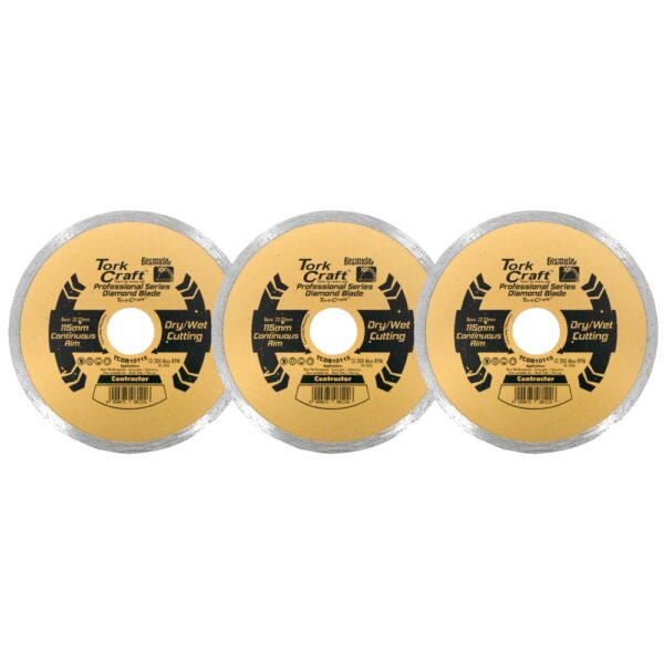 TCDB10115-3P.jpg DIAMOND BLADE 115MM CONT.RIM PROFESIONAL BULK 3 PACK SHRINK