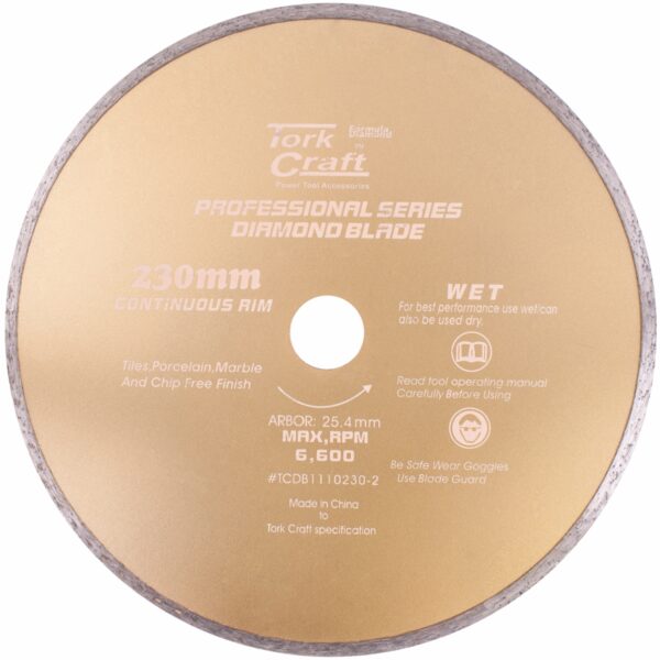 TCDB1110230.jpg DIAMOND BLADE 230MM X 22.22 CONTINUES RIM