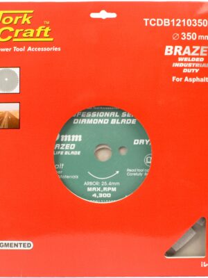 DIAMOND BLADE BRAZED 350 X 25.4MM FOR ASPHALT TAR