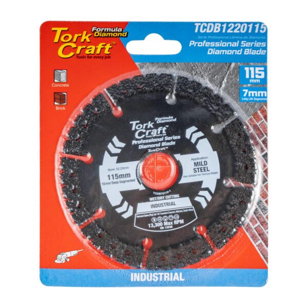 TCDB1220115.jpg DIAMOND BLADE 115MM SEGMENTED HOT PRESSED CONTRACTOR