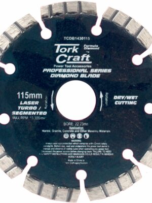 DIAMOND BLADE 115MM TURBO SEGMENTED LASER WELDED INDUSTRIAL
