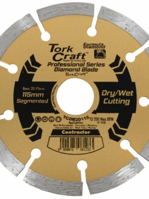 DIAMOND BLADE 10MM SEG FOR CUTTING BUILDING MATERIALS 115MM 22X23MM