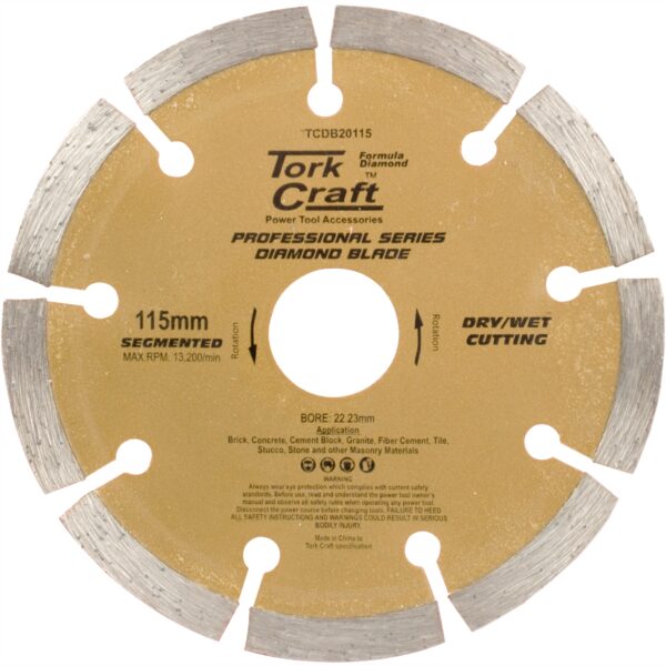 TCDB20115.jpg DIAMOND BLADE 115MM SEGMENTED PROFESIONAL