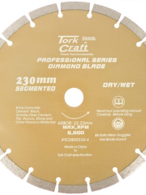 DIAMOND BLADE 10MM SEG FOR CUTTING BUILDING MATERIALS 230MM 22.23