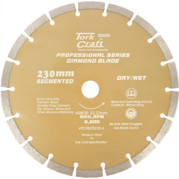 TCDB20230-4.jpg DIAMOND BLADE 10MM SEG FOR CUTTING BUILDING MATERIALS 230MM 22.23