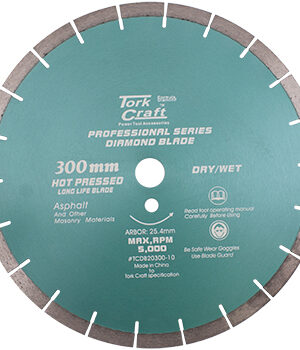 DIAMOND BLADE 300 x 25.4MM ASPHALT HOT PRESSED SEGMENTED TAR