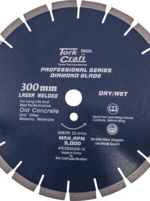DIAMOND BLADE 300 x 25.4MM OLD CONCRETE LASER WELDED SEGMENTED