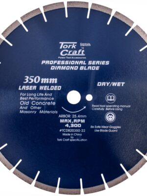 DIAMOND BLADE 350x25.4MM OLD CONCRETE LASER WELDED SEGMENTED