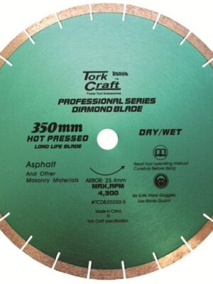 DIAMOND BLADE 350x25.4MM ASPHALT HOT PRESSED SEGMENTED TAR