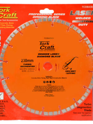 DIAMOND BLADE 230X22.22 TURBO/SEGM.LASER