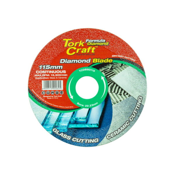 TCDB80115.jpg DIAMOND BLADE 115MM CONT. THIN RIM GLASS TILE STONE CLADDING