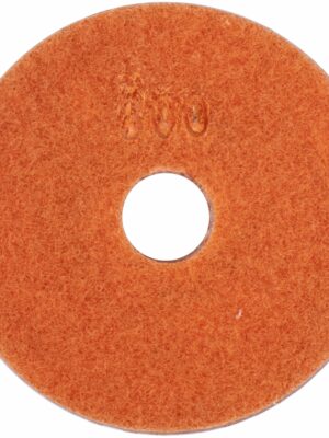 100MM DIAMOND WET POLISHING PAD 300 GRIT ORANGE