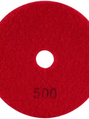 100MM DIAMOND WET POLISHING PAD 500 GRIT RED