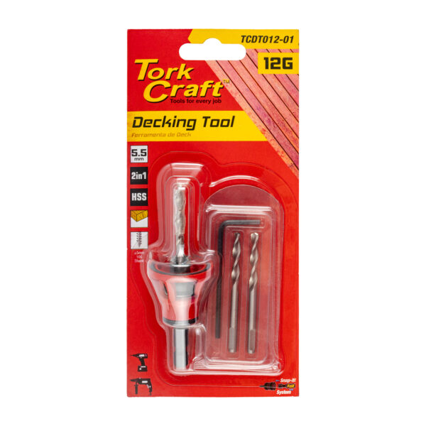TCDT012-01.jpg DECKING TOOL 12G STD HEAD PRE-DRILL & COUNTERSINK