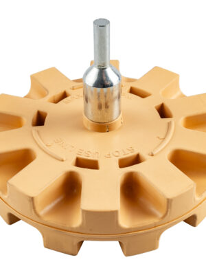 RUBBER ERASER WHEEL SERRATED 100MM X 6MM SPINDLE