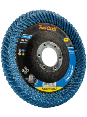 FLAP DISC ROUND EDGE ZIRCONIUM 115MM 60 GRIT FLAT