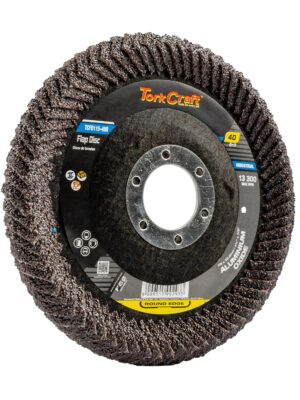 FLAP DISC ROUND EDGE A/O 115MM 40 GRIT FLAT