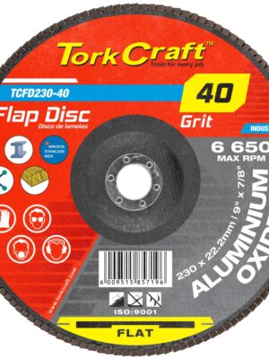 FLAP SANDING DISC 230MM 40GRIT A/O