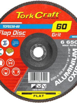 FLAP SANDING DISC 230MM 60GRIT A/O