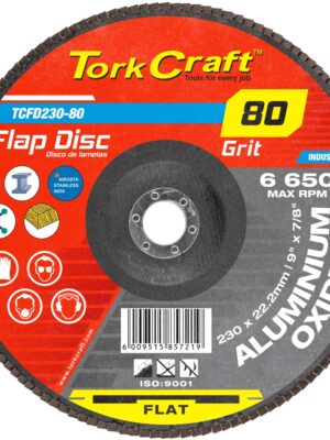 FLAP SANDING DISC 230MM 80GRIT A/O