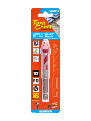 GLASS & TILE DRILL 10MM HEX SHANK INDUSTRIAL