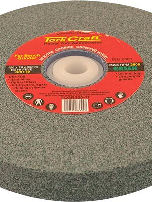 GRINDING WHEEL 150X20X32MM BORE 60GR W/BUSHES FOR B/G GREEN